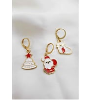 3 LÜ YILBAŞI NOEL TEMALI KÜPE SET
