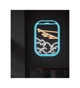 Uçak Penceresi Görünümlü Dekoratif Neon Tabela
