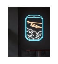 Uçak Penceresi Görünümlü Dekoratif Neon Tabela