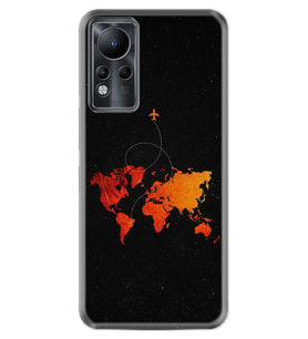 INFINIX Note 11 Pro Note 10 Hot 9 Play Kılıf Desemli Silikon İz Bırakan Uçak 1778