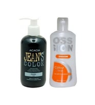 Jeans Color Saç Boyası Yeşil 250ml Ve Ossion Saç Boya Temizleyicisi 200ml