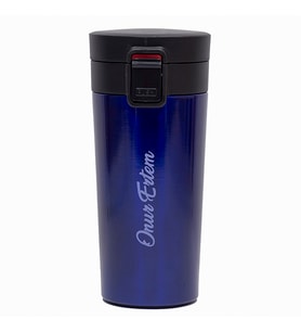 İsme Özel Premium Çelik Termos Bardak Kilitli Kapaklı 350 ML (Lacivert)