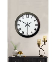 River World Duvar Saati Roma Rakamlı Metal Siyah 36 cm