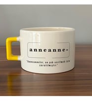 Anneanne Baskılı Sarı Kulplu C Fincan