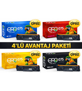 Canon i-SENSYS MF-663Cdw Muadil Toner - 4 Renk Set Çipsiz