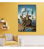 Tekli Dikey Kanvas Poliklinik Tablosu Salvador Dali Silüet