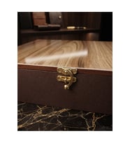 Ahşap Kapaklı Saat ve Yüzük Saklama Kutusu Premium Organizer