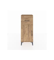 Arges Komodin Tek Raflı Tek Çekmeceli Tek Kapaklı 44x30x106 Çam-Çam