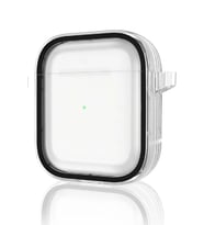 Movenchy Apple Airpods 4 (4.nesil) Shiny Şeffaf Kılıf - Siyah