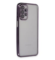 Durukar® Samsung Galaxy A23 4G Kılıf Lensli Silikon - Mor
