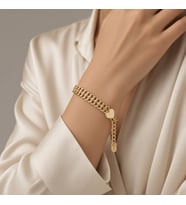 STİL İNCİSİ/XUPING JEWELRY İKİ SIRA GURMET KALP MODEL BİLEKLİK