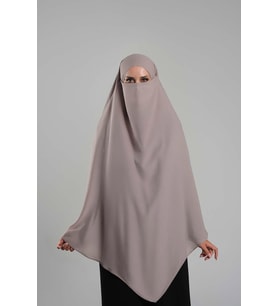 Violet Pratik Hazır Geçmeli Tesettür Eşarp Krep Bağcıklı Sufle Hijab 2313_21