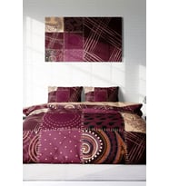 Çift Kişilik ( Lastikli Çarşaflı ) %100 Pamuk Saten Nevresim Takımı Patchwork