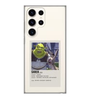 Samsung Galaxy S23 ULTRA Uyumlu Shrek Minimalsit Poster Desenli Şeffaf Telefon Kılıfı