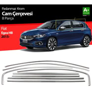 Fiat Egea Uyumlu Hatchback Krom Cam Çerçevesi 8 Parça. 2015 Üzeri