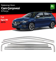 Fiat Egea Uyumlu Hatchback Krom Cam Çerçevesi 8 Parça. 2015 Üzeri