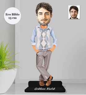 Kişiye Özel Öğretmen Erkek Ahşap Eco Biblo -7