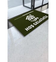 Valerine Life Kişiye Firmaya Özel Emlakçı Gayri Menkul Ofisi Hoş Geldiniz Kapı Önü Paspası 45x70cm (Yeşil)