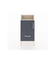 Arges Komodin 2 Raflı Tek Çekmeceli 2 Kapaklı 44x30x96 Aytaşı-Antrasit