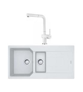 Franke UBG 651-100 Bianco Granit Eviye + Franke Active Plus Doccia 2.0 Bianco Sp