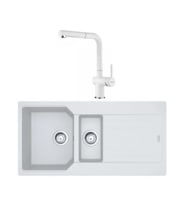 Franke UBG 651-100 Bianco Granit Eviye + Franke Active Plus Doccia 2.0 Bianco Sp
