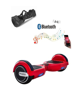 Smart Store Hoverboard Elektrikli Kaykay Bluetooth Hoparlörlü 6.5 Inch Çanta Hediyeli (Kırmızı)