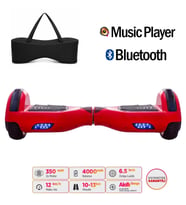 Smart Store Hoverboard Elektrikli Kaykay Bluetooth Hoparlörlü 6.5 Inch Çanta Hediyeli (Kırmızı)
