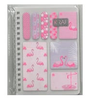 KRAF 2220FL FLAMINGO A6 SPİRALLİ BLOKNOT ÇİZGİLİ + YAPIŞKANLI NOT KAĞIDI 1 SET