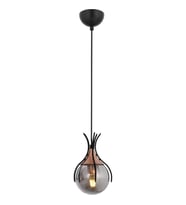 AVONNI AV-60161-1BSY Siyah Boyalı Modern Avize E27 Metal Cam 13cm