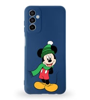 Samsung Galaxy M23 Uyumlu Lansman Kılıf Altı Kapalı İçi Kadife  Mickey Mouse-G Tasarımlı  Kapak (Şeffaf)