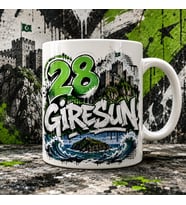 Giresun Temalı Memleket Kupası – 28 Giresun Kalesi Giresun Adası ve Karadeniz Dalgaları Graffiti Baskılı Seramik Kupa