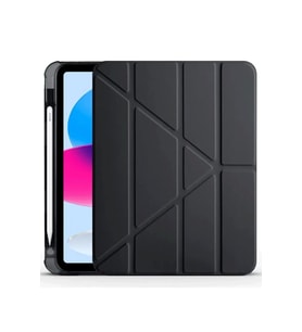 Newface Apple iPad 2025 10.9 10.Nesil (A16) Kılıf Kalemlikli Mars Tablet Kılıfı - Siyah
