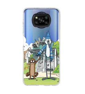 Poco X3 PRO / X3 NFC Uyumlu Mordecai ve Rigby Tasarımlı Şeffaf Telefon Kılıfı