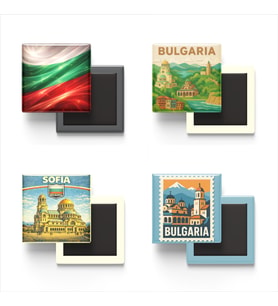 Buzdolap Magnetleri - Bulgaristan Sofya - Bulgaria - 4'lü Set Magneti