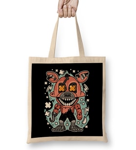 Nightmare Foxy Pop Art Fnaf Bez Çanta Uzun Saplı