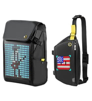 Divoom Pixoo Backpack-M ve Slingbag Led Çanta Seti, Siyah