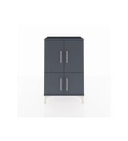 Arges Komodin 2 Raflı 4 Kapaklı 60x30x96 Antrasit-Antrasit