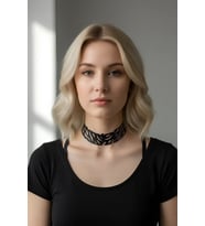 Lazer Kesim Deri Choker, Deri Kolye