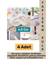 Premium Pencere Dolap Çekmece Fayans Ahşap Çok Amaçlı Kendinden Yapışkanlı Pratik Kulp Tutacak 4 Adt