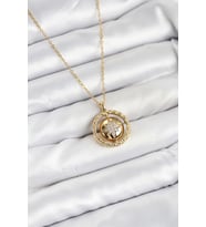 316L Çelik Zincir Gold Renk Kutup Yıldızı Model Kadın Kolye 5886 - SSSSSS4320-4422