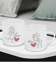 BK Gift Kişiye Özel Sevgili Temalı 2’li Buzlu Cam Türk Kahvesi Fincanı-3, Sevgiliye Hediye, Arkadaşa Hediye, Anneye Hediye, Ofis Hesiyesi