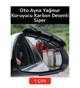 Premium Yüksek Kaliteli Otomobil Ayna Yağmur Koruyucu Karbon Desenli Otomobil Yan Ayna Siper 1 Çift