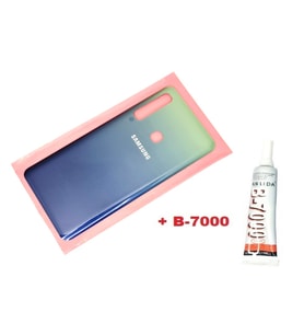 Tkgz Samsung Galaxy A9 A920 2018 Arka Pil Batarya Kapağı (CAM+B-7000) MAVİ