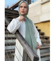 Mint Sima İnce Pamuklu Şal