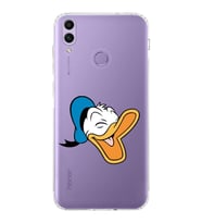 Huawei Honor 8c  Kamera korumalı Kapak Donald Duck Tasarımlı  Şeffaf Kılıf