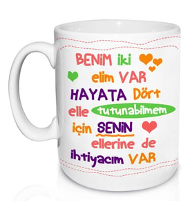 Senin Ellerine İhtiyacım Var Kupa Bardak