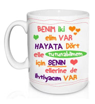 Senin Ellerine İhtiyacım Var Kupa Bardak
