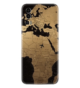 General Mobile GM 23 Kılıf Silikon Desen Özel Seri Map Planet 1656