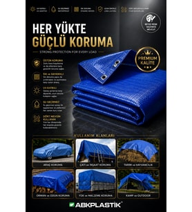 8 x 8 Beyaz Çadır Brandası Su Geçirmez UV Katkılı Dört Mevsim Branda
