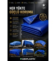 8 x 8 Beyaz Çadır Brandası Su Geçirmez UV Katkılı Dört Mevsim Branda